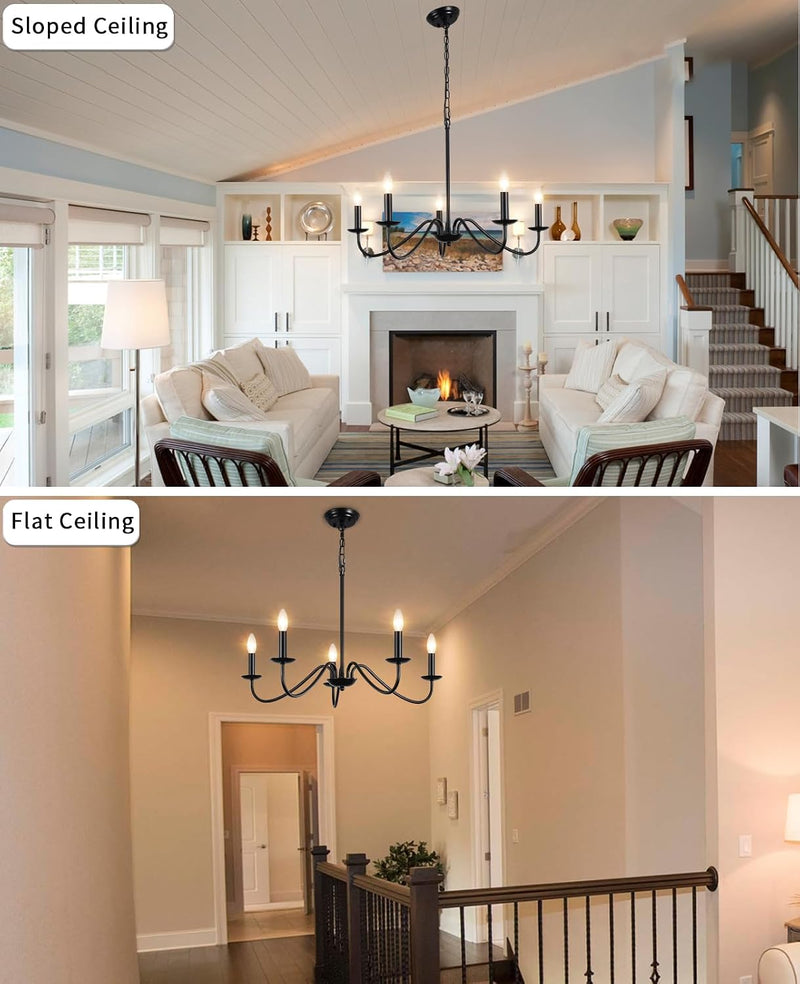Chandelier 8-Light Farmhouse Chandeliers Ceiling Light E14