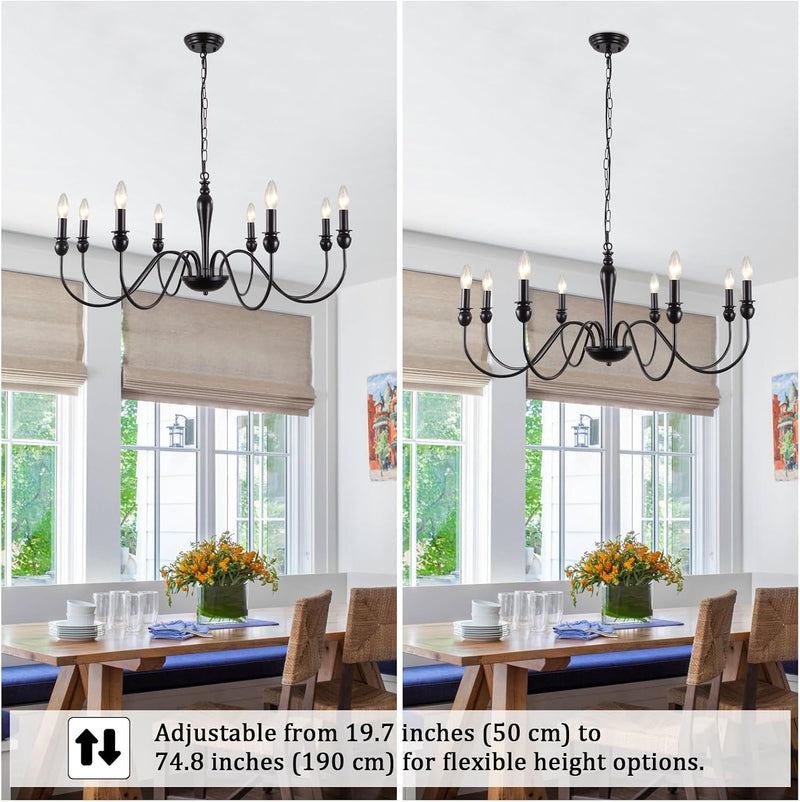 Chandelier 8-Light Farmhouse Chandeliers Ceiling Light E14