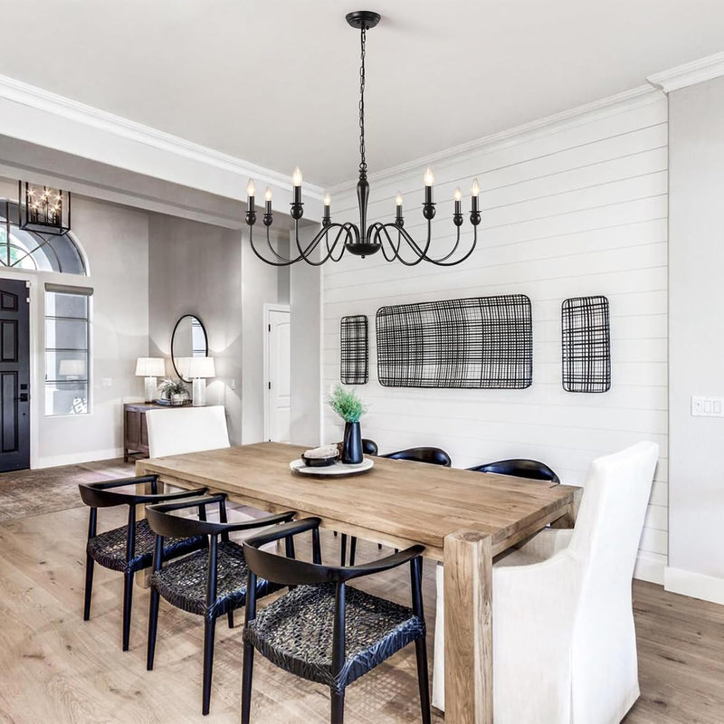 Chandelier 8-Light Farmhouse Chandeliers Ceiling Light E14