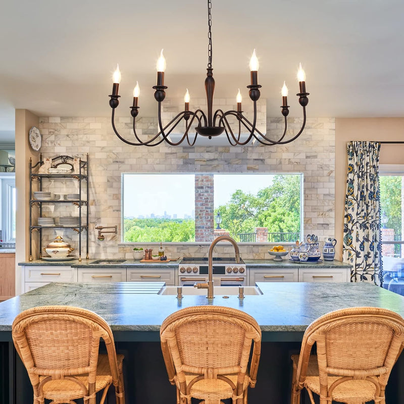 Chandelier 8-Light Farmhouse Chandeliers Ceiling Light E14
