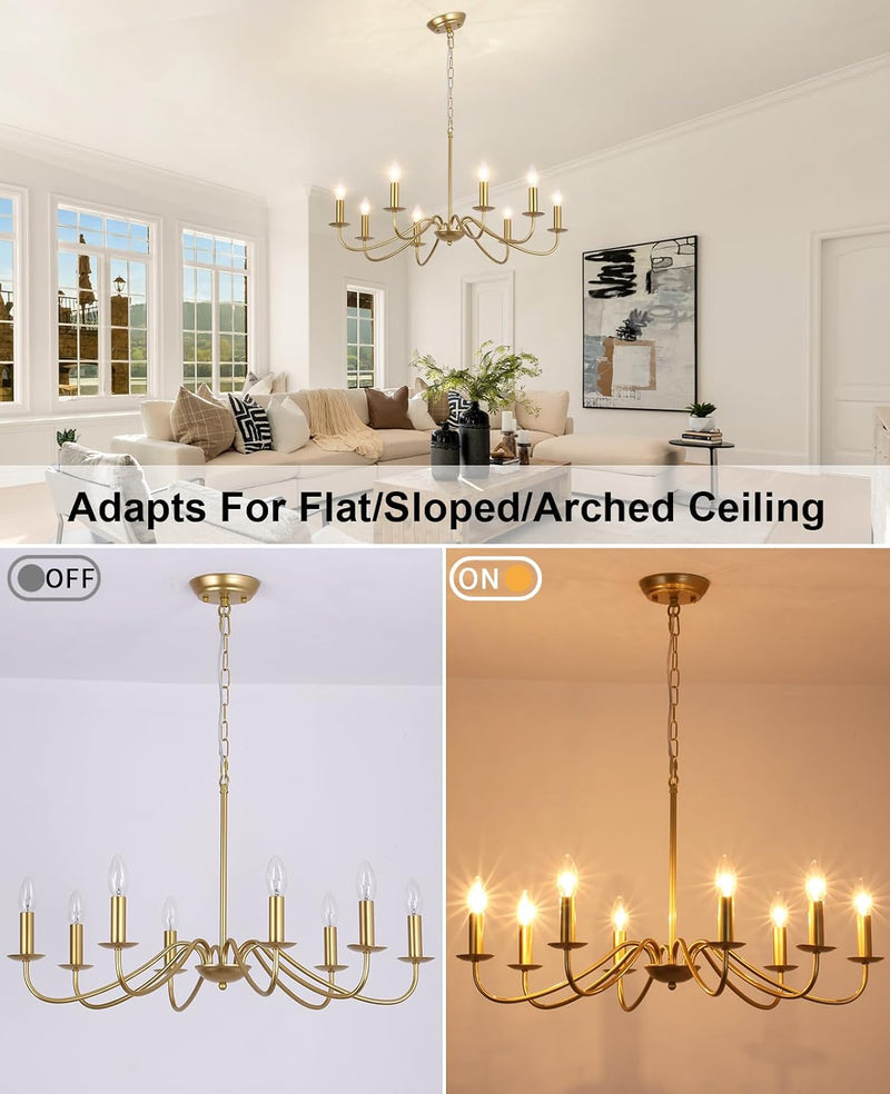 Chandelier 8 Lights Vintage Chandeliers Ceiling Living Room