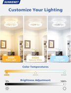 Chandelier Ceiling Fan with Lights and Remote 36
