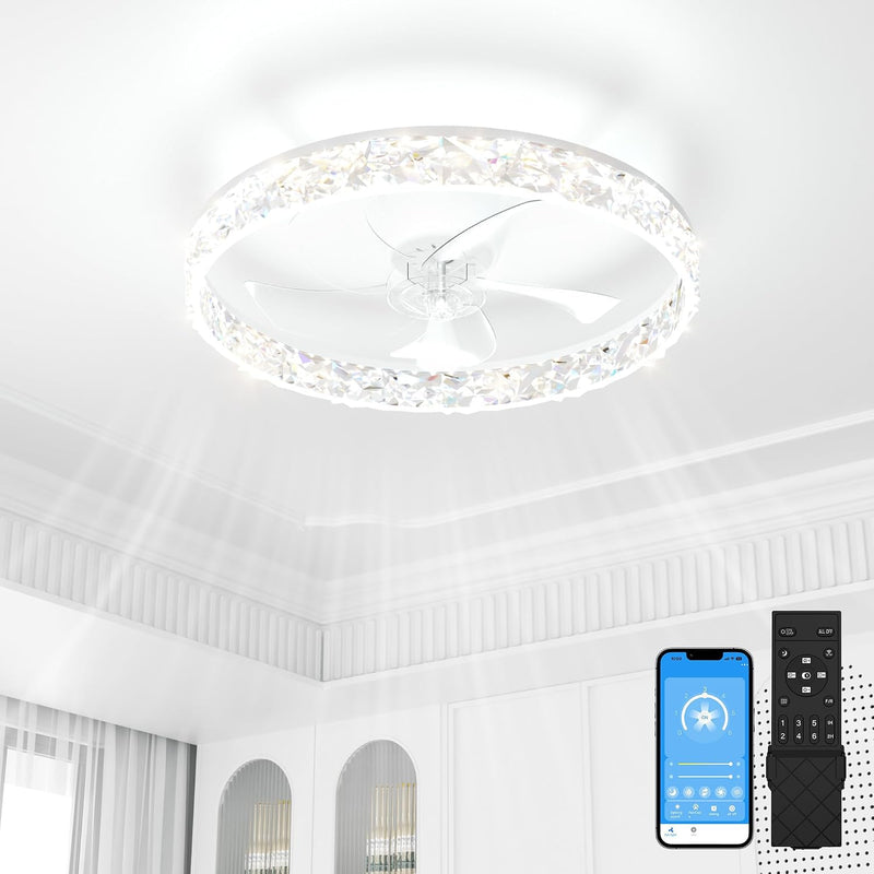 Chandelier Ceiling Fan with Lights and Remote 36