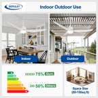 Chandelier Ceiling Fan with Lights and Remote 36