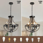 Chandelier Ceiling Light 4-Light Vintage Pendant Lights