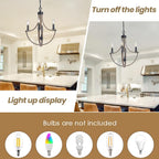 Chandelier Ceiling Light 4-Light Vintage Pendant Lights