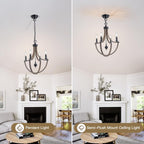 Chandelier Ceiling Light 4-Light Vintage Pendant Lights