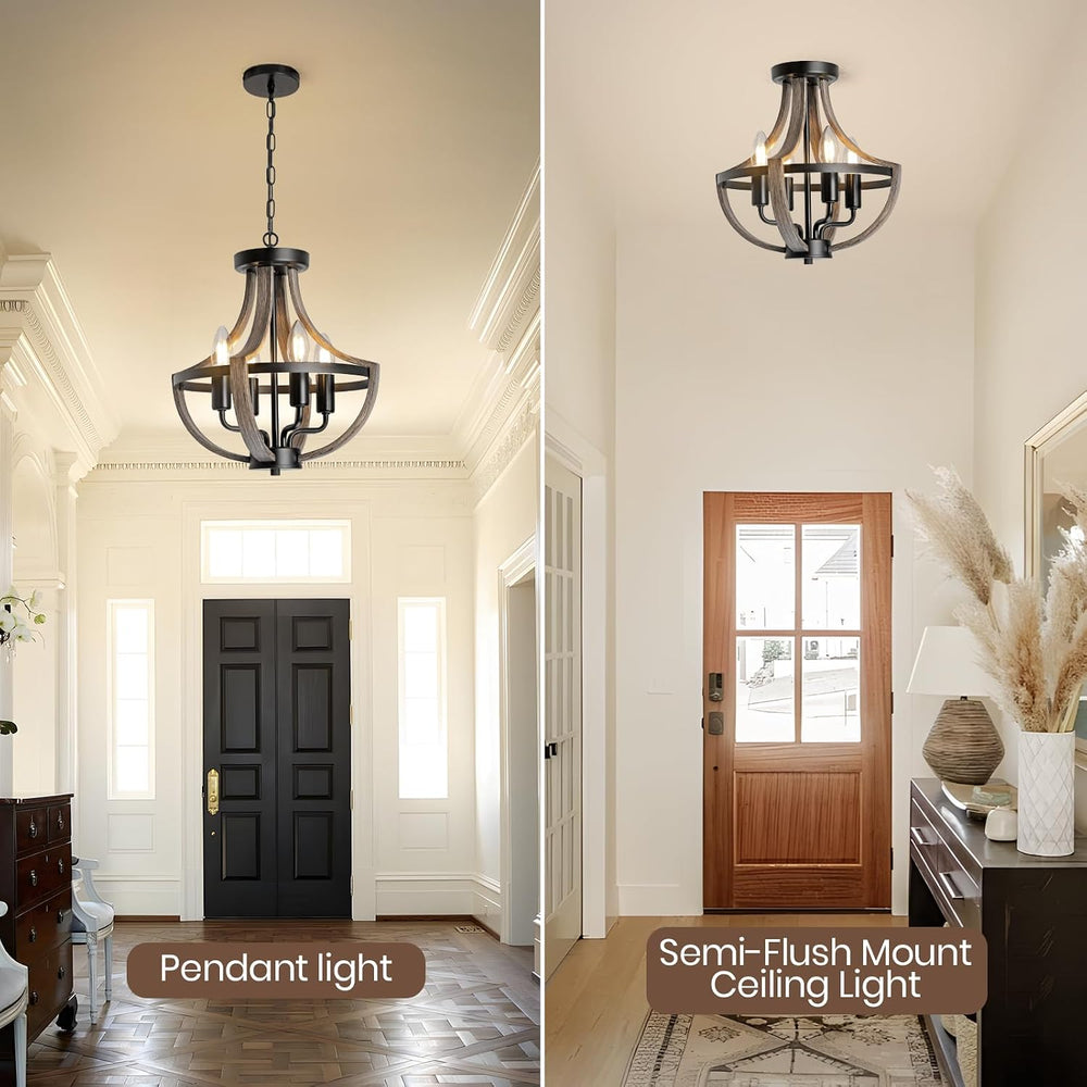 Chandelier Ceiling Light 4-Light Vintage Pendant Lights