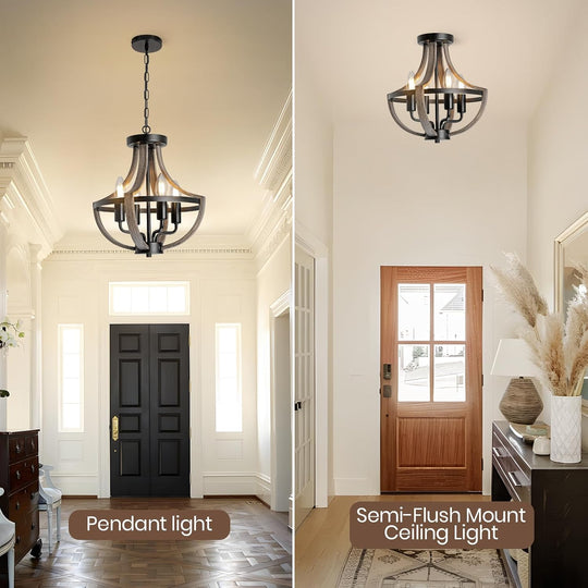 Chandelier Ceiling Light 4-Light Vintage Pendant Lights