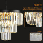 Chandelier Ceiling Lights Modern Crystal Round