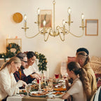 Chandelier Light Fixture: 6-Light Modern Farmhouse Dining Room