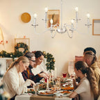 Chandelier Light Fixture: 6-Light Modern Farmhouse Dining Room
