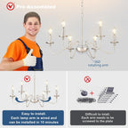 Chandelier Light Fixture: 6-Light Modern Farmhouse Dining Room