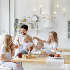 Chandelier Light Fixture: 6-Light Modern Farmhouse Dining Room