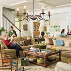 Chandelier Light Fixture: 6-Light Modern Farmhouse Dining Room