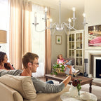 Chandelier Light Fixture: 6-Light Modern Farmhouse Dining Room