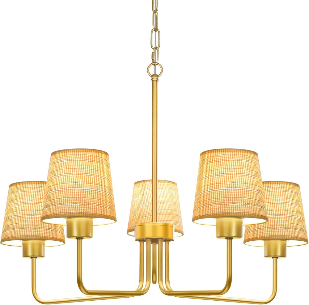 Chandelier Lighting Living Room 5 Lights Metal Pendant