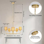 Chandelier Lighting Living Room 5 Lights Metal Pendant