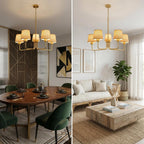Chandelier Lighting Living Room 5 Lights Metal Pendant