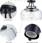 Chandelier Rustic Farmhouse Industrial Round Ceiling Pendant LED