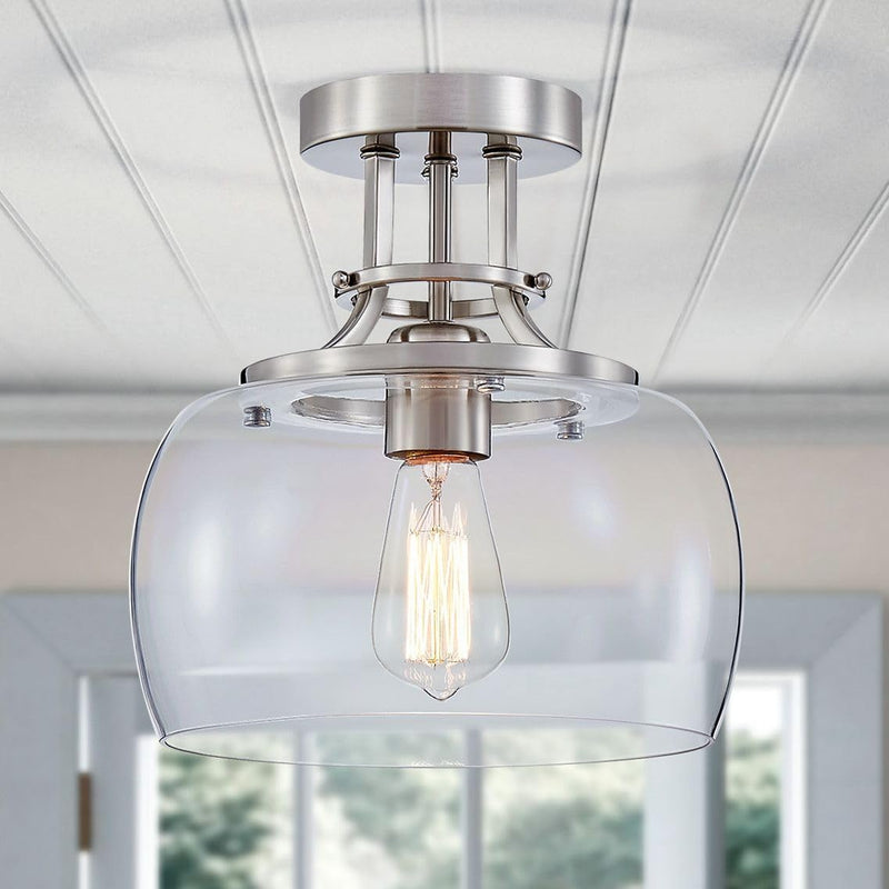 Chandelier Rustic Farmhouse Industrial Round Ceiling Pendant LED