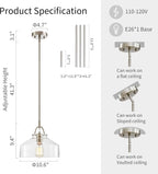 Chandelier Rustic Farmhouse Industrial Round Ceiling Pendant LED