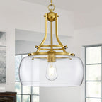 Chandelier Rustic Farmhouse Industrial Round Ceiling Pendant LED