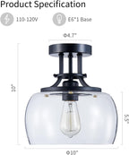 Chandelier Rustic Farmhouse Industrial Round Ceiling Pendant LED