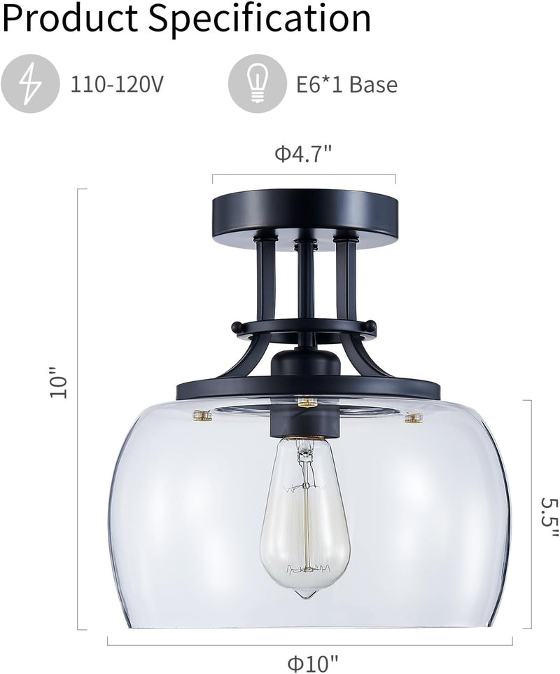 Chandelier Rustic Farmhouse Industrial Round Ceiling Pendant LED