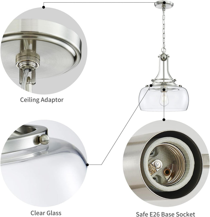 Chandelier Rustic Farmhouse Industrial Round Ceiling Pendant LED