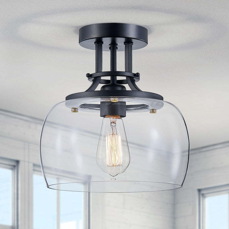 Chandelier Rustic Farmhouse Industrial Round Ceiling Pendant LED