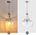 Chandelier Rustic Farmhouse Industrial Round Ceiling Pendant LED