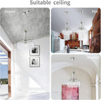 Chandelier Rustic Farmhouse Industrial Round Ceiling Pendant LED