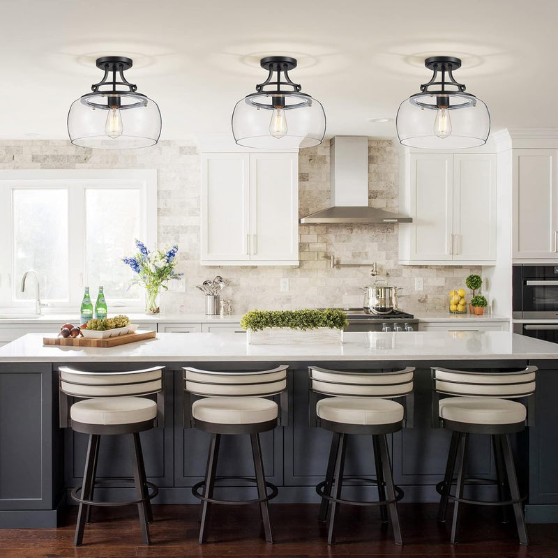 Chandelier Rustic Farmhouse Industrial Round Ceiling Pendant LED