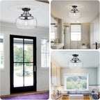 Chandelier Rustic Farmhouse Industrial Round Ceiling Pendant LED