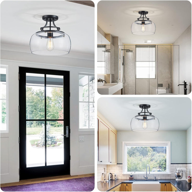 Chandelier Rustic Farmhouse Industrial Round Ceiling Pendant LED