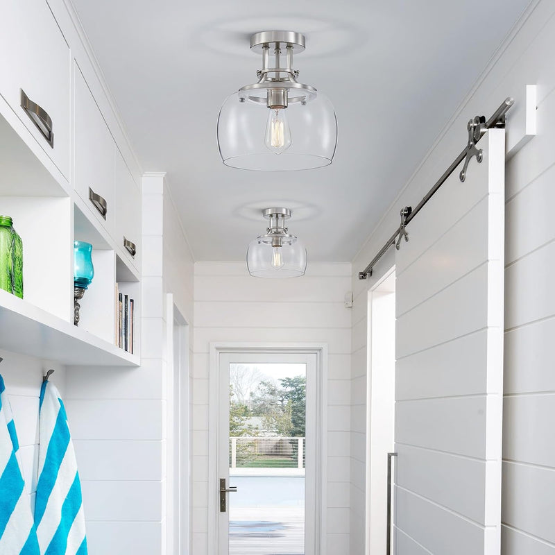 Chandelier Rustic Farmhouse Industrial Round Ceiling Pendant LED