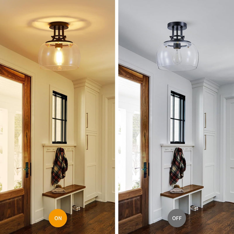 Chandelier Rustic Farmhouse Industrial Round Ceiling Pendant LED