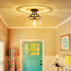 Chandelier Rustic Farmhouse Industrial Round Ceiling Pendant LED