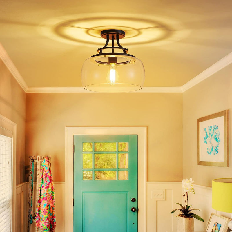 Chandelier Rustic Farmhouse Industrial Round Ceiling Pendant LED