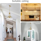 Chandelier Rustic Farmhouse Industrial Round Ceiling Pendant LED