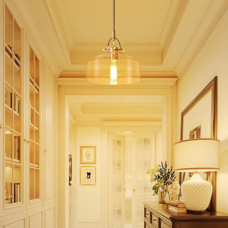 Chandelier Rustic Farmhouse Industrial Round Ceiling Pendant LED