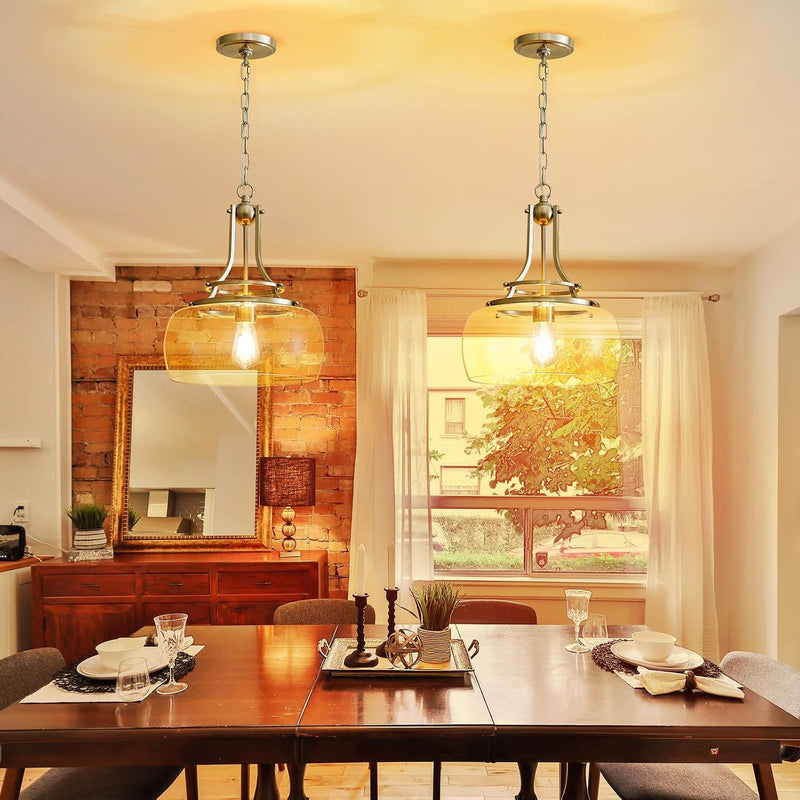 Chandelier Rustic Farmhouse Industrial Round Ceiling Pendant LED