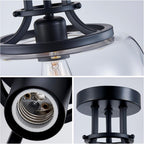 Chandelier Rustic Farmhouse Industrial Round Ceiling Pendant LED