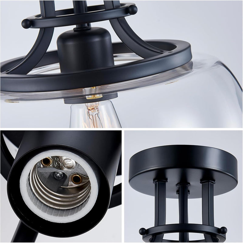 Chandelier Rustic Farmhouse Industrial Round Ceiling Pendant LED