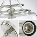 Chandelier Rustic Farmhouse Industrial Round Ceiling Pendant LED