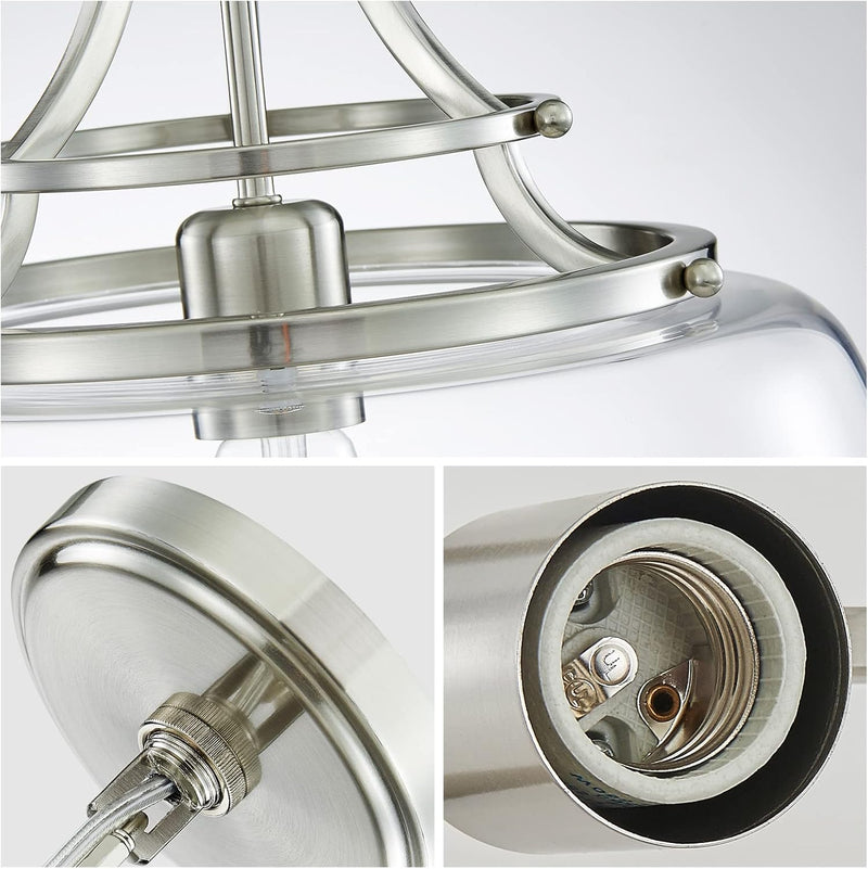 Chandelier Rustic Farmhouse Industrial Round Ceiling Pendant LED