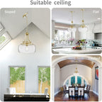 Chandelier Rustic Farmhouse Industrial Round Ceiling Pendant LED