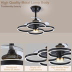Chandelier with Fan Modern: 8 Lights Milky Globe