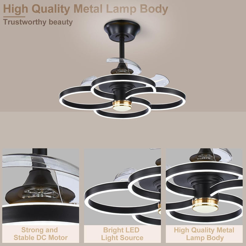 Chandelier with Fan Modern: 8 Lights Milky Globe